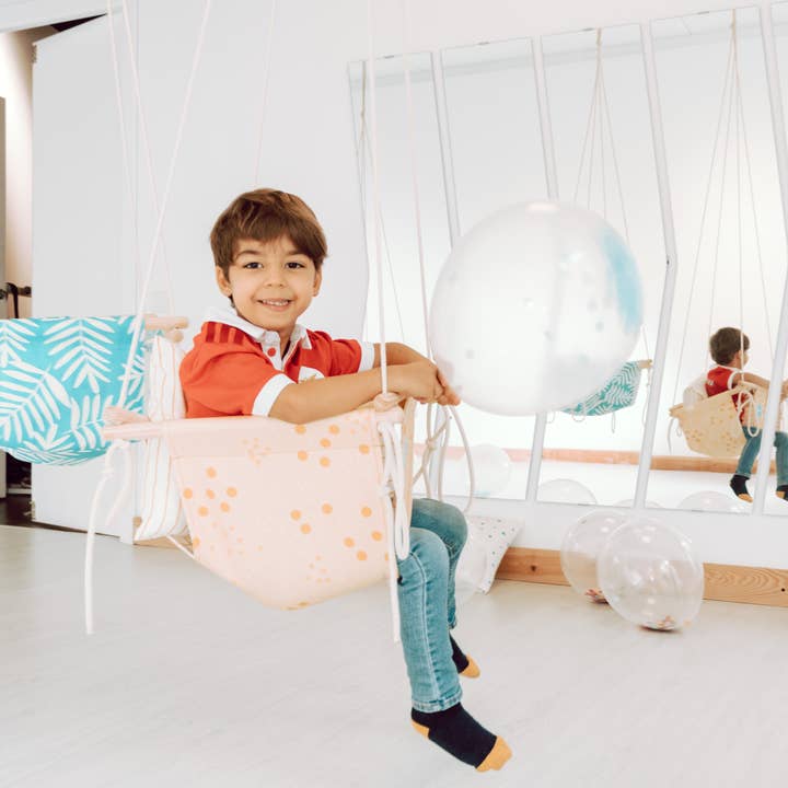 Mada in Lisbon - Venta al por mayor Columpio - Niños y bebés - Mostaza y lunares amarillos bebé columpio1