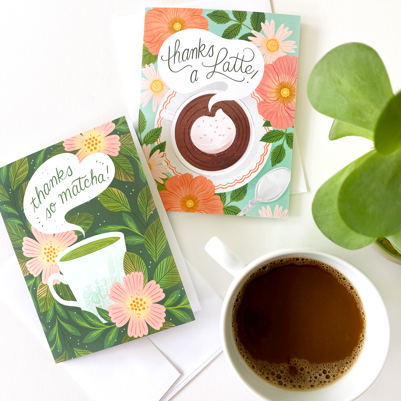 Paper Raven Co. - Wholesale Thank You Card - Thanks a Latte Card3