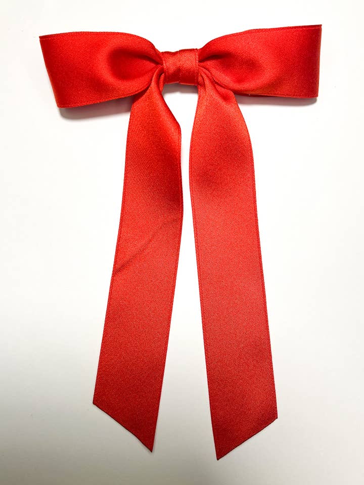 Medium Matte Satin Hair Bow Barrette | Florence Bow for wholesale by Grace & Grandeur