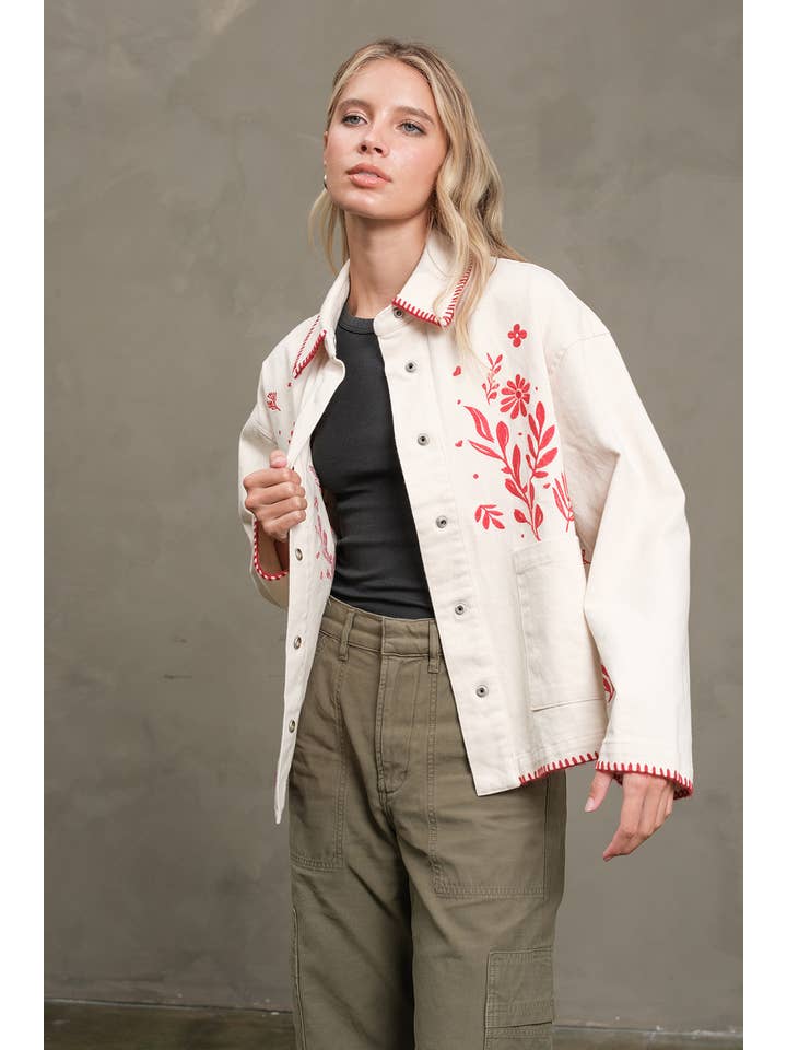 RAISONNEL - Wholesale Jacket - Women's - Embroidered Folk Jacket - RJ10751