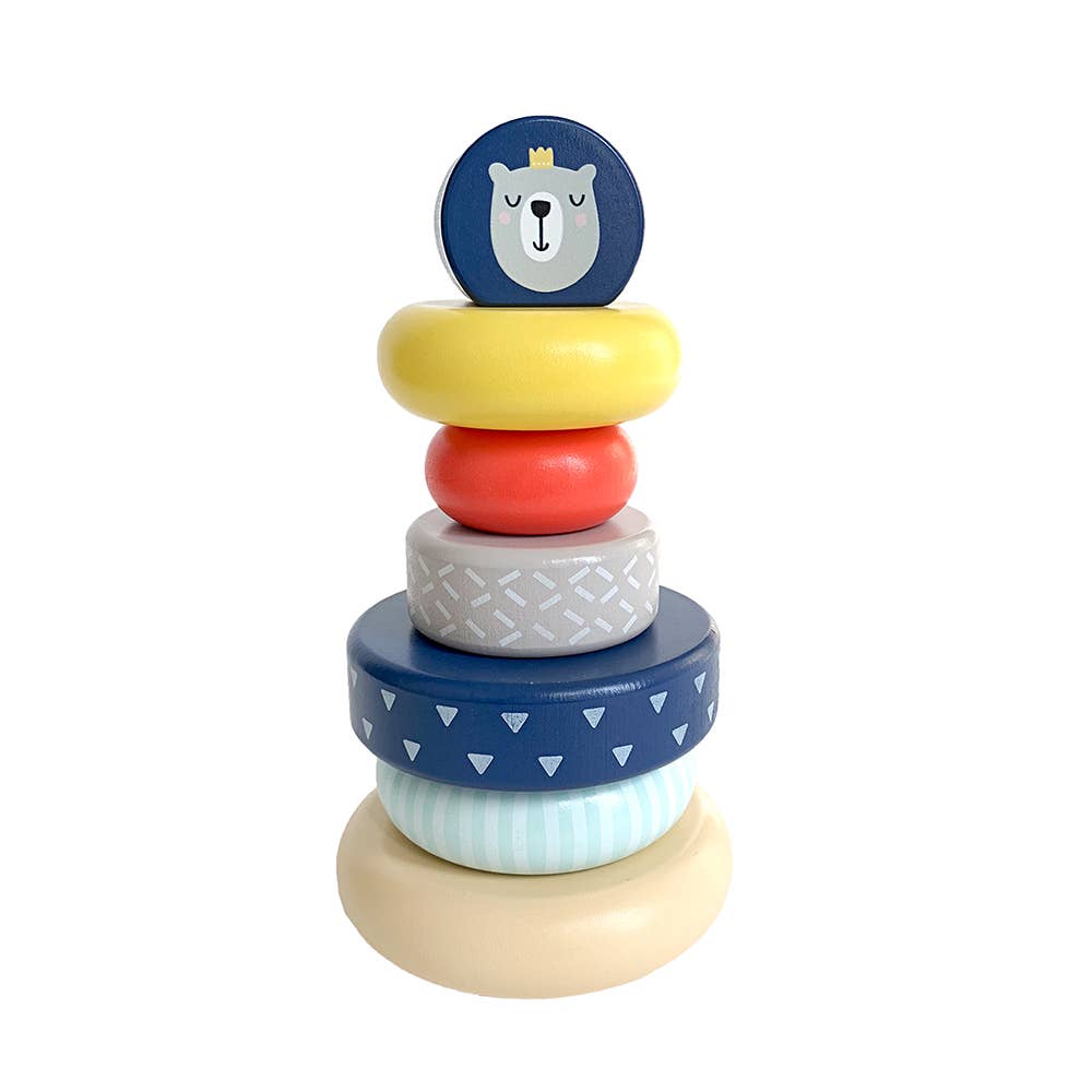 Leo & Friends - Wholesale Stacking Rings Game - Baby - Leo & Friends Wooden Stacking Toys, 6 Wooden Rings7
