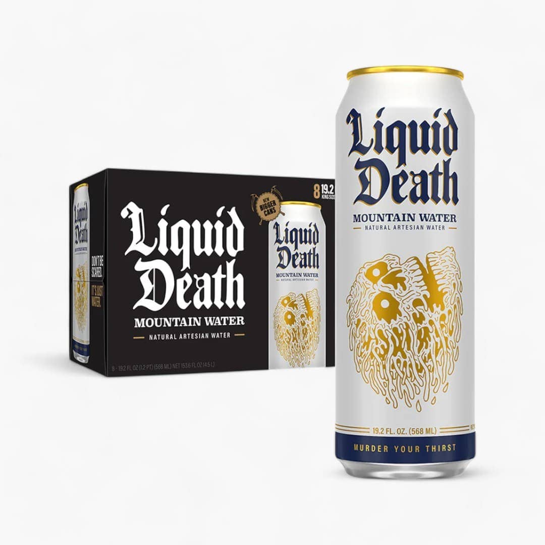 L&F Universal Goods - Wholesale Sparkling Water - Liquid Death Still Mountain Water 24/19.2 Fl Oz Cans