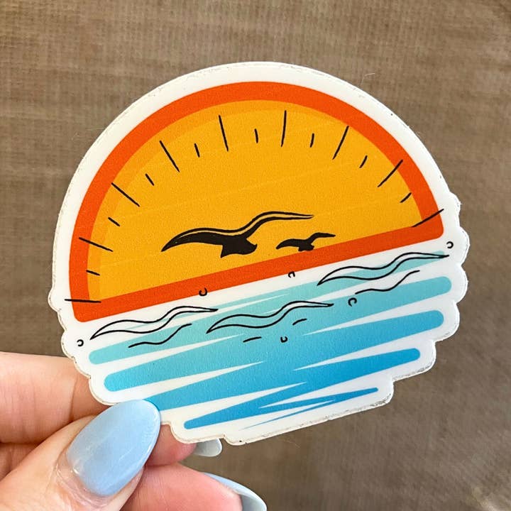Beach Bum Sticker for wholesale by Mother Puppers Co.