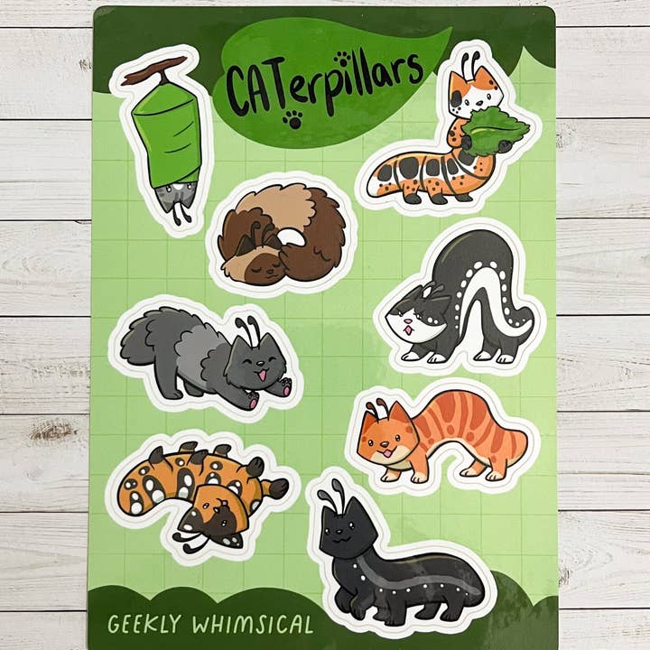 Geekly Whimsical - Wholesale Sticker - CATerpillar Sticker Sheet0
