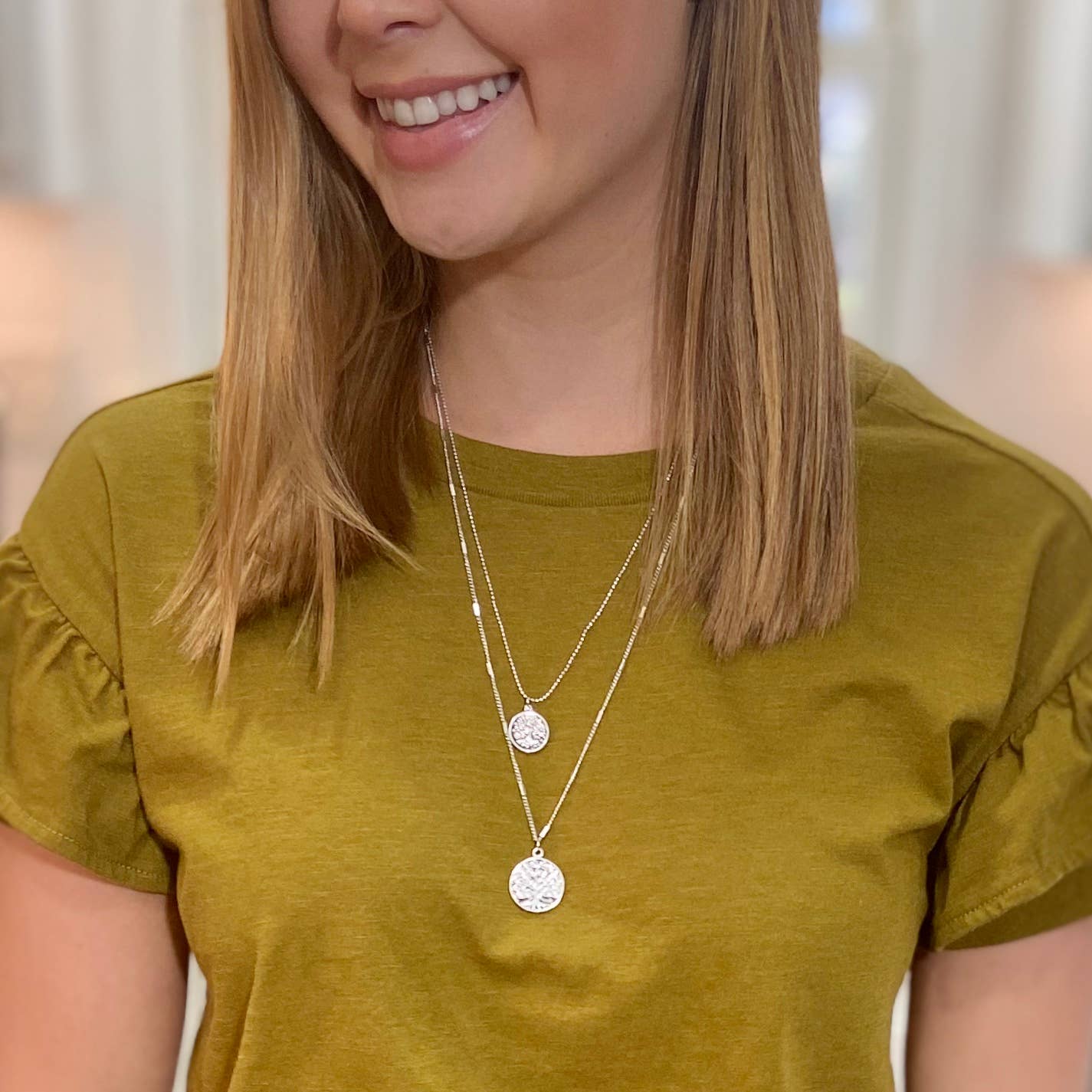 Funky Monkey Fashion - Wholesale Pendant/Charm Necklace - $1.97 Closeout Layered Vintage Coin Necklace6