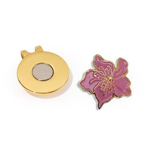 Birdie Girl Golf - Vente Accessoires de sport - Marqueur de balle de golf Azalea Flower pour femme