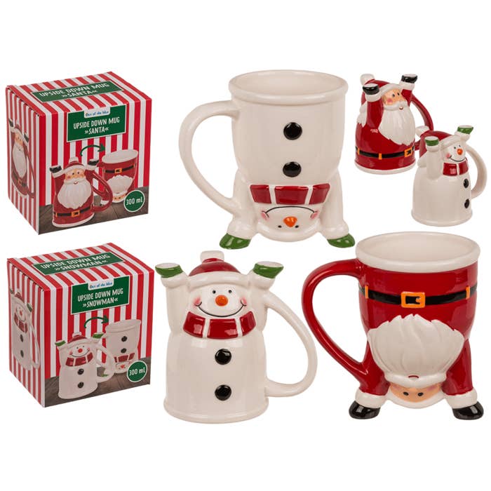 Mug, Santa & Snowman, for wholesale by Out of the blue KG