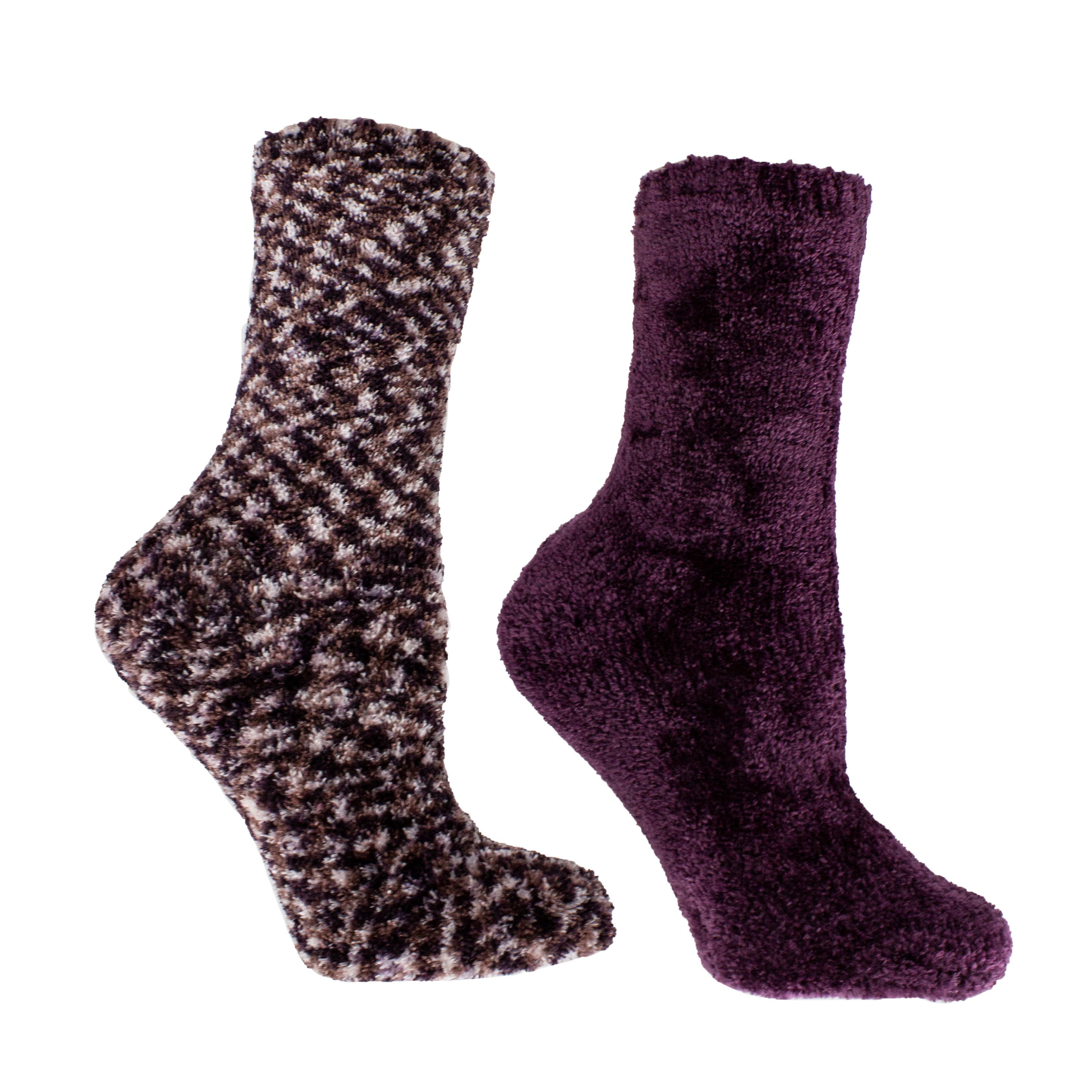 MinxNY - Wholesale Socks - Women's - 2 Pck Velvet Slipper Socks, Rose & Shea Butter Infused1