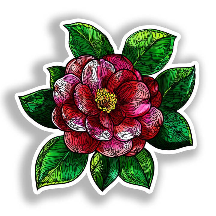 Autocollant Décalcomanie Fleur de Camélia # A018870 pour la vente par Yoonek Graphics