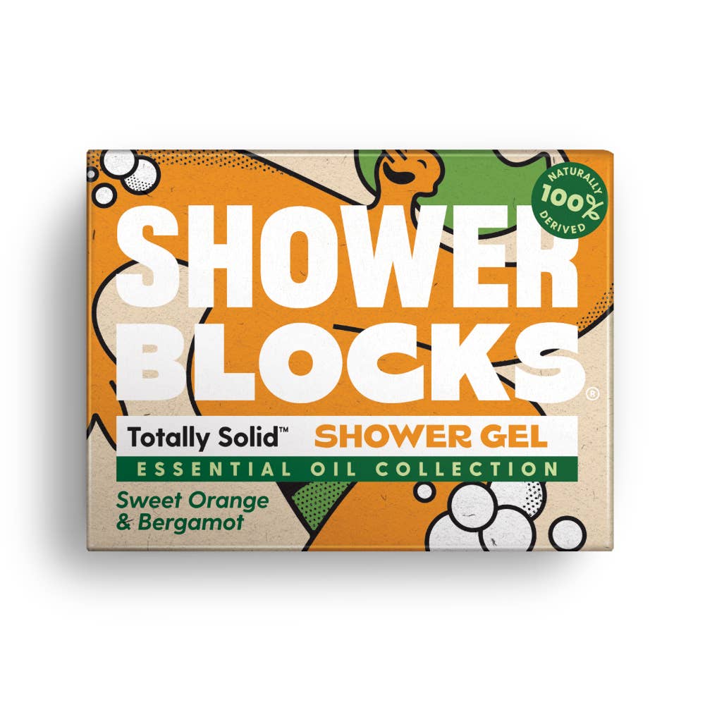 SHOWERBLOCKS – Großhandel Duschgel – Festes Duschgel: Ätherische Öle aus Süßorange und Bergamotte