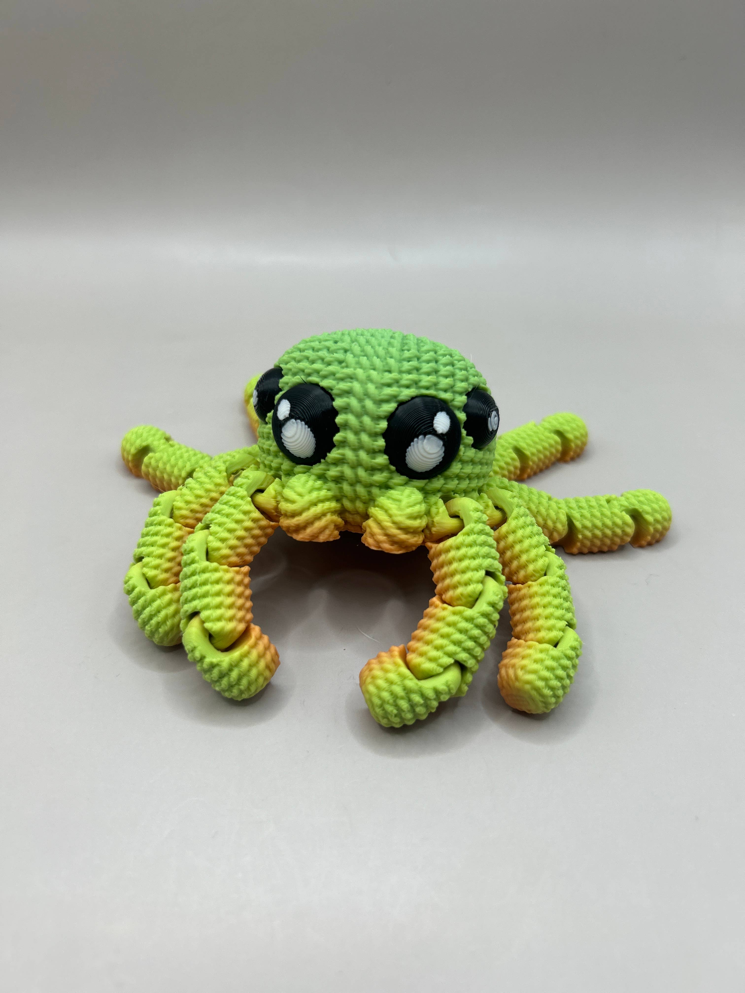 Great American Designs - Wholesale Fidget Toy - Kids - Articulating Crochet Spider Toy, Flexible 3D Printed Toy2
