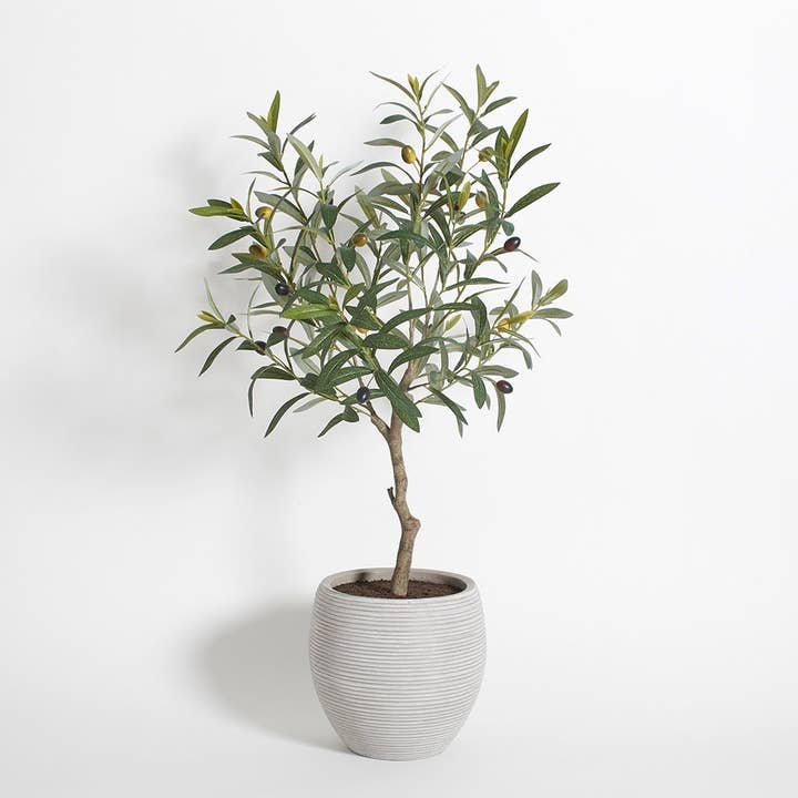 CG Hunter - Wholesale Artificial Plant - Artificial Olive Topiary Tree with Mediterranean Pot