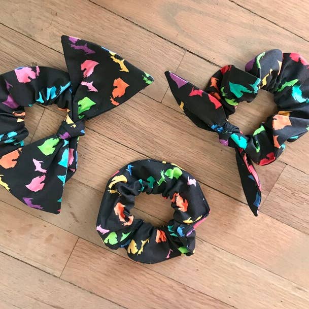 Scrunchie | Scrunchie Arco-íris Michigan | Scrunchies do Estado de MI | Scrunchies de Lenço | Scrunchies de Laço | Scrunchie Tradicional | Elástico de Cabelo por atacado de Stunning Anna K.