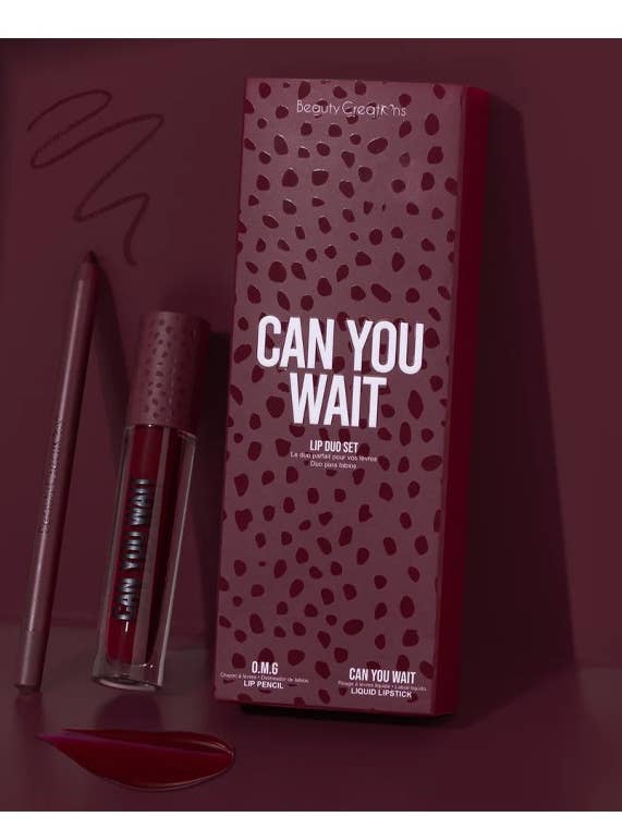Beauty Creations LD4 Can You Wait Lip Duo Set Merlot - 6pc for wholesale by PINEAPPLE Beauty