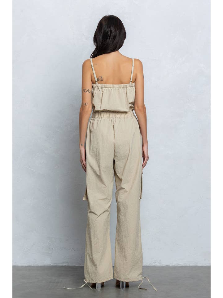 No Vacancy - Wholesale Jumpsuit - Women's - Tube top parachute cargo jumpsuit8