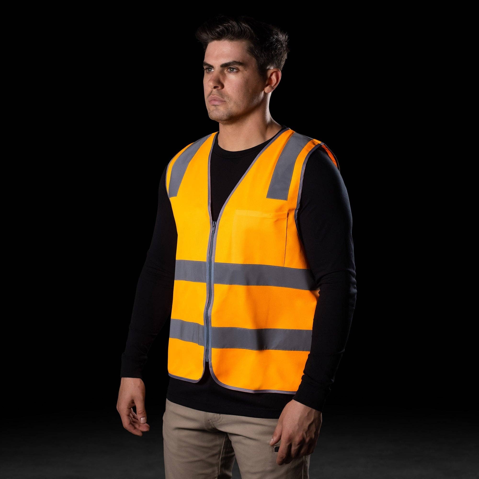 BAD WORKWEAR - Wholesale Safety vest – Unisex - BAD® HI-VIS DAY/NIGHT ZIP SAFETY VEST5