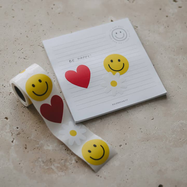 Eulenschnitt - Wholesale Sticker - Smiley, heart, daisy stickers (VE = 8 pcs)0