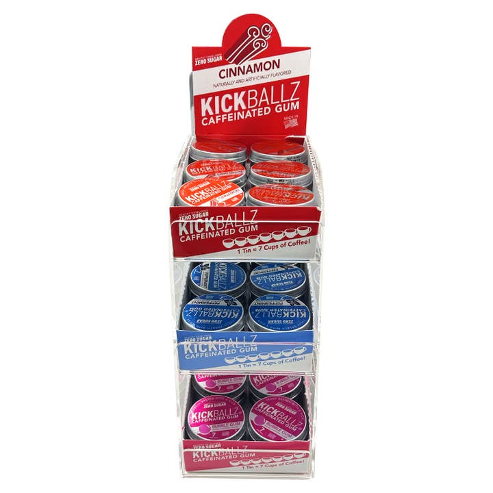 KickBallz Caffeinated Gum for wholesale by NYSLIFE