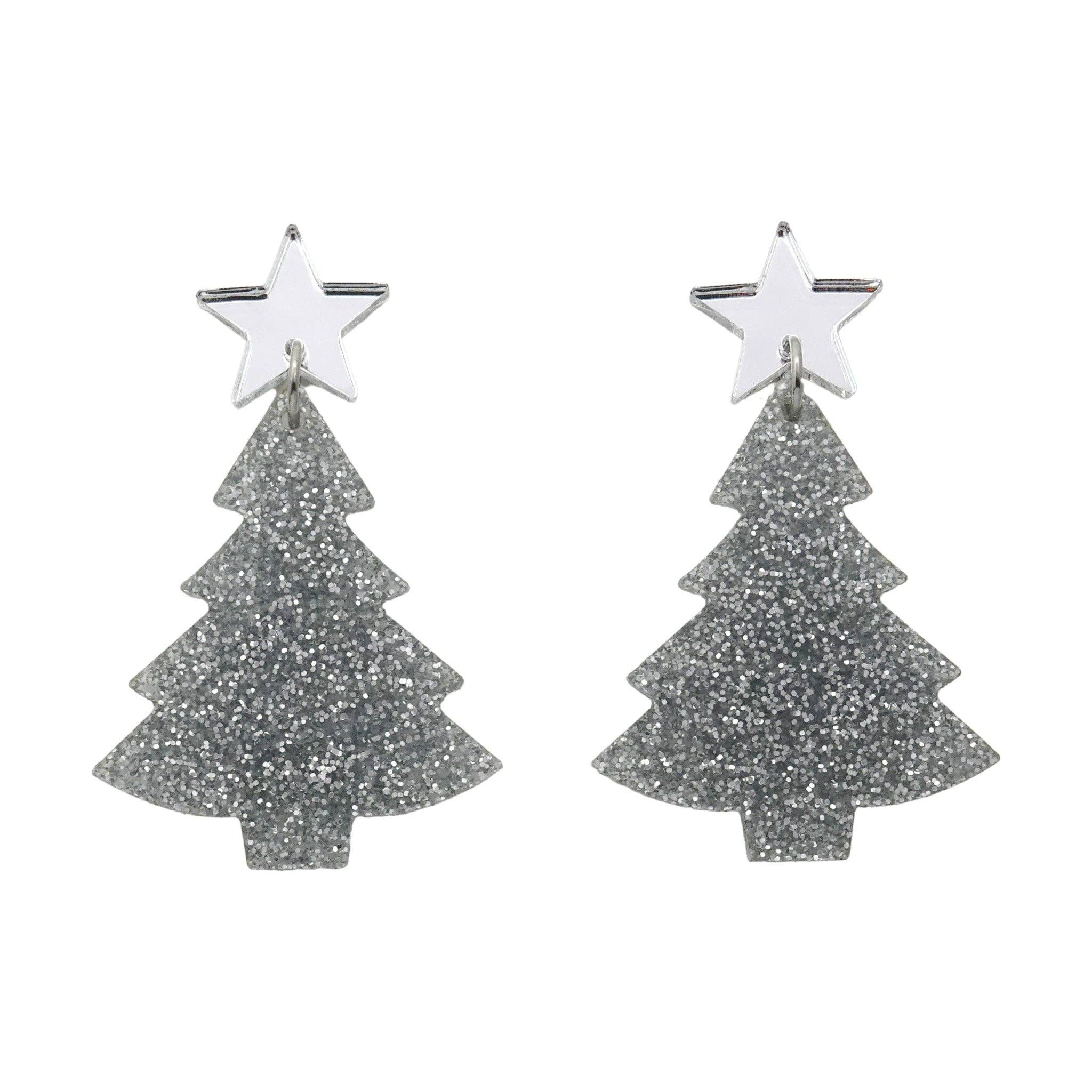 Girlfetti - Wholesale Dangle Earrings - Christmas Tree Acrylic Dangle Earrings2