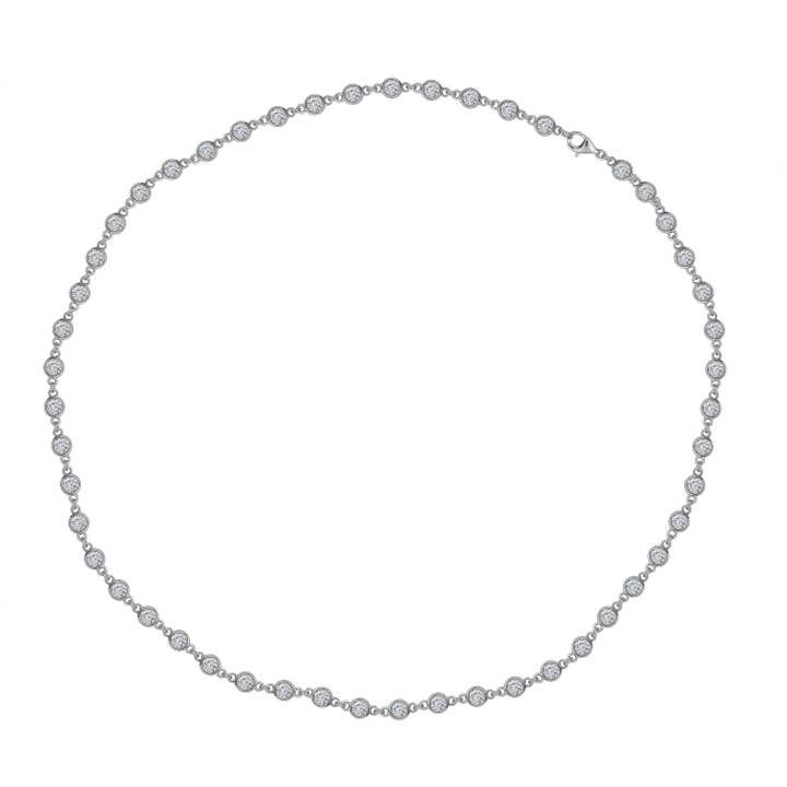 Bezel Link Necklace for wholesale by GEMOUR