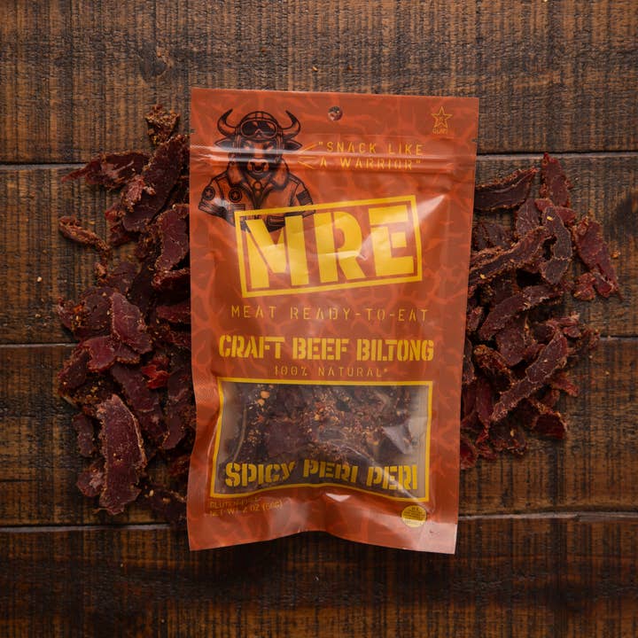 Biltong Casher Artisanal Épicé Peri Peri - Maverick pour la vente par MRE MEATS