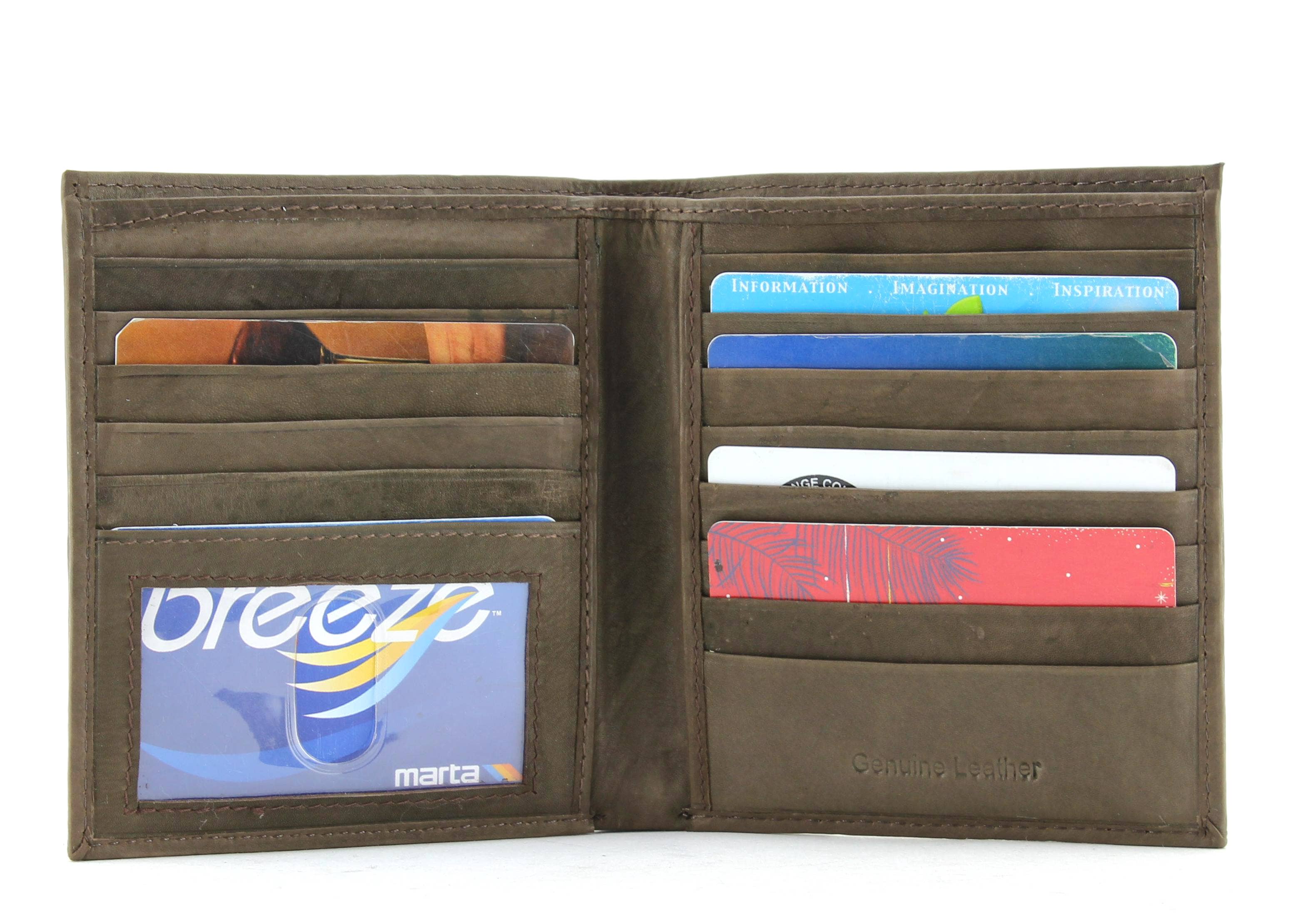 Leather Impressions Inc – Carteira – Homem por atacado – Hipster de couro de vaca de grão superior Bacci W/8981