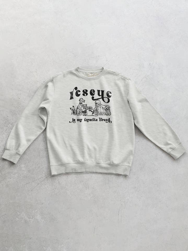 Rescue è la mia razza preferita, Animal Rescue Oversize Crew per la vendita all'ingrosso da parte di The Clandestine Underground