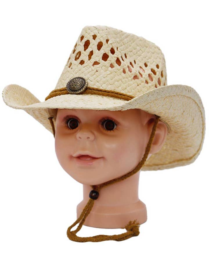 Kids Tycoon Half Taco Paper Straw Cowboy Hat for wholesale by Cap Zone
