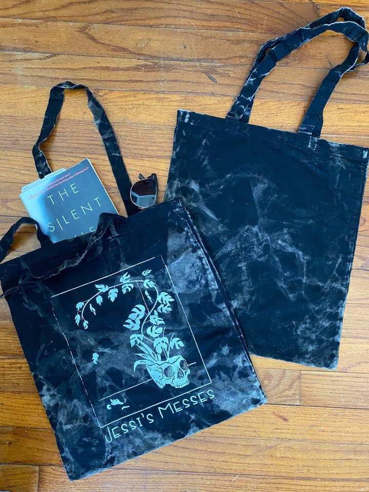 Skull Planter Tote Bag for wholesale by Jessi's Messes