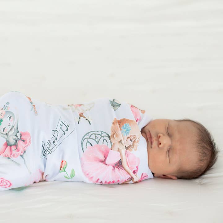 Coperta Fasciatoio Morbida e Elasticizzata - Ballerine per la vendita all'ingrosso da parte di Honey Lemonade- Minky Baby Blankets and Gifts