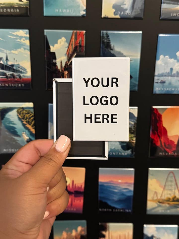 Custom Business Logo Magnet – Personalized Fridge Magnet and other Purchase Wholesale custom branding. Free Returns & Net 60 Terms on Faire trending on Faire.
