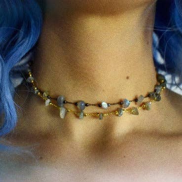 gargantilha labradorite por atacado de Judy & Madeleine