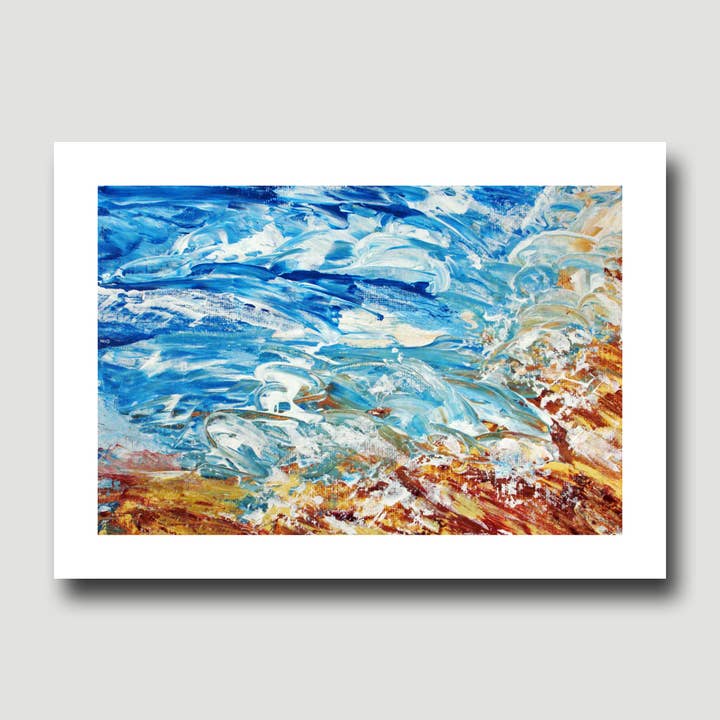 Fine Art For Small Spaces - Wholesale Art Print - Lakewaves 5 Waterscape Landscape Nature Art Mini Print