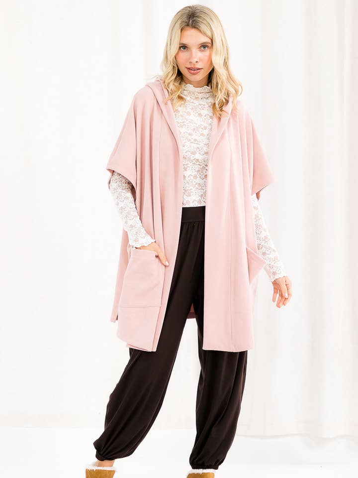 T1176 Cárdigan con Capucha de Forro Polar Acogedor para venta al por mayor de STYLIVE