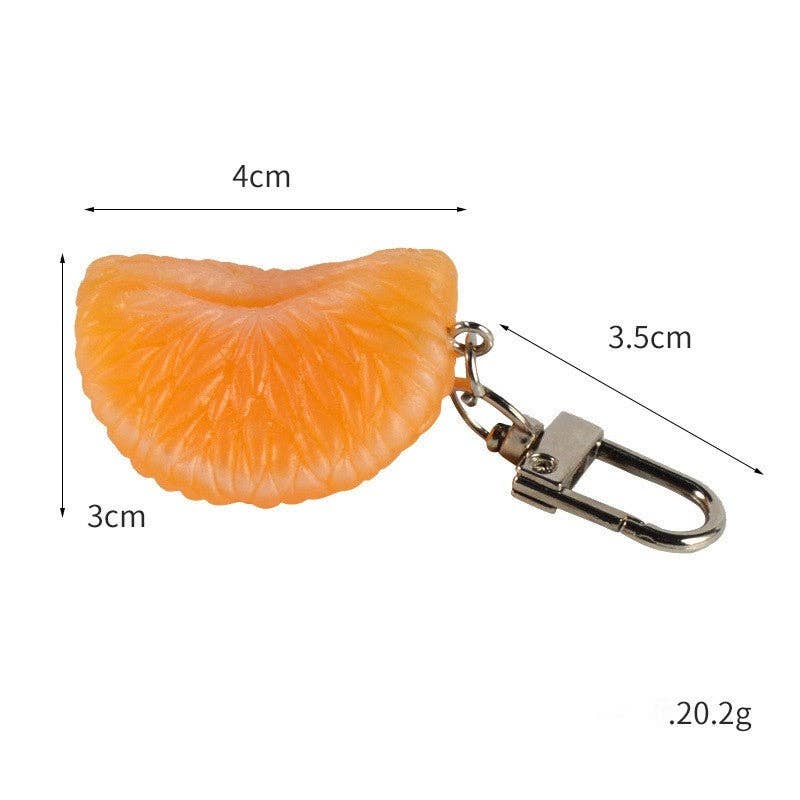 TIGER LILY Simulation, Fruit, Orange, Keychain, PVC, Pendant for wholesale on Faire4