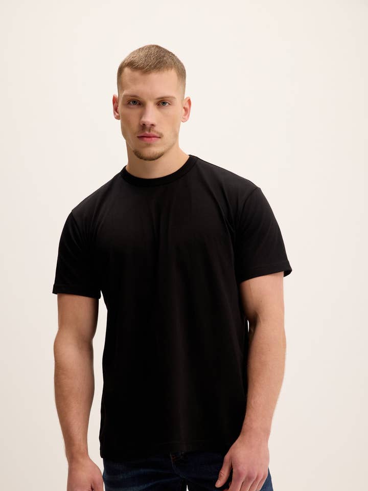 T-Shirt Leve Algodão Masculino - Preto por atacado de Ron Tomson