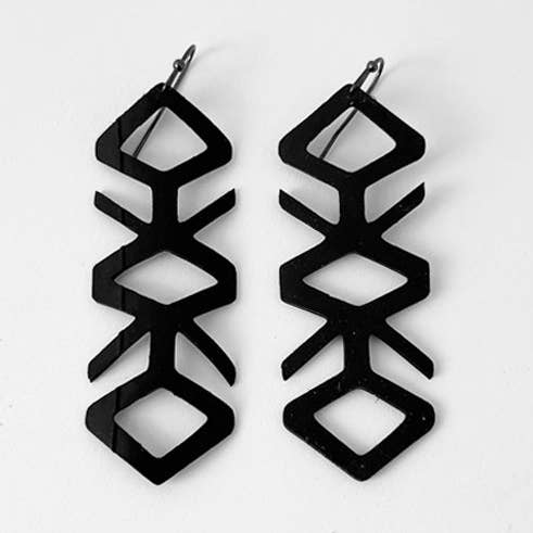 Boucles d'oreilles en chambre à air de vélo Tropical Vine pour la vente par Kaden & Kai