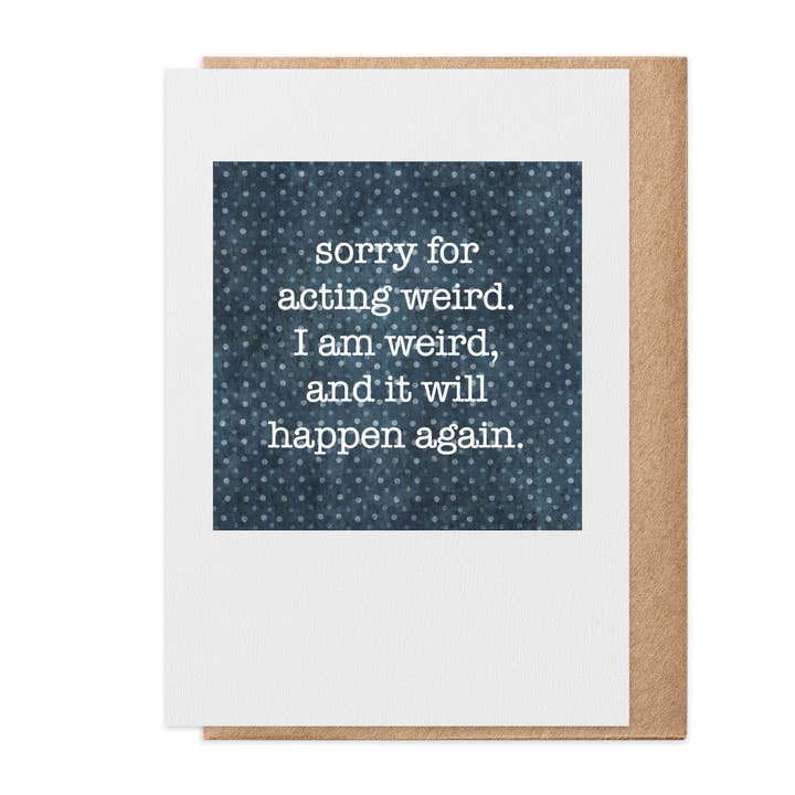 Actuando raro - Tarjeta de felicitación para venta al por mayor de Paisley & Parsley