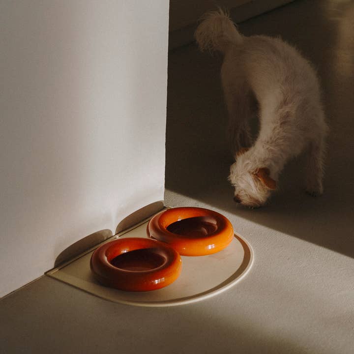 HotDog Pets - Wholesale Pet Bowl - Cat/Dog - Brown ceramic dog feeder2