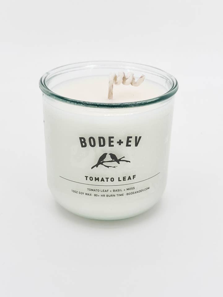 Tomato Leaf | Fresh Green Garden Soy Candle + Room Spray for wholesale by Bode+Ev
