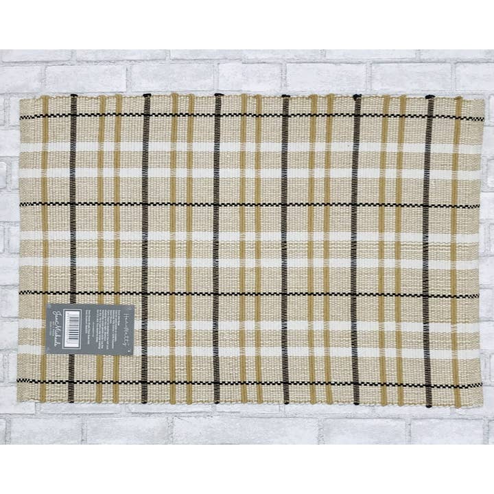 Khaki Plaid Base Mat for wholesale by JanMichaels Art & Home