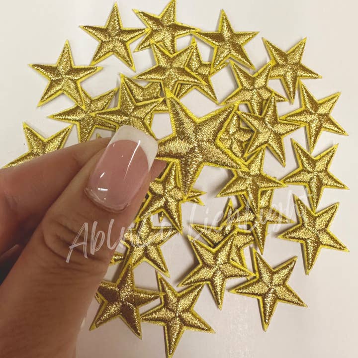 ABLNco - Wholesale Patch - trucker hat patches 1” gold star embroidery patch iron on