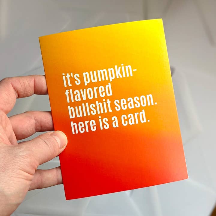 Pumpkin Flavored Card for engroshandel hos Fox Tail Design and Printing