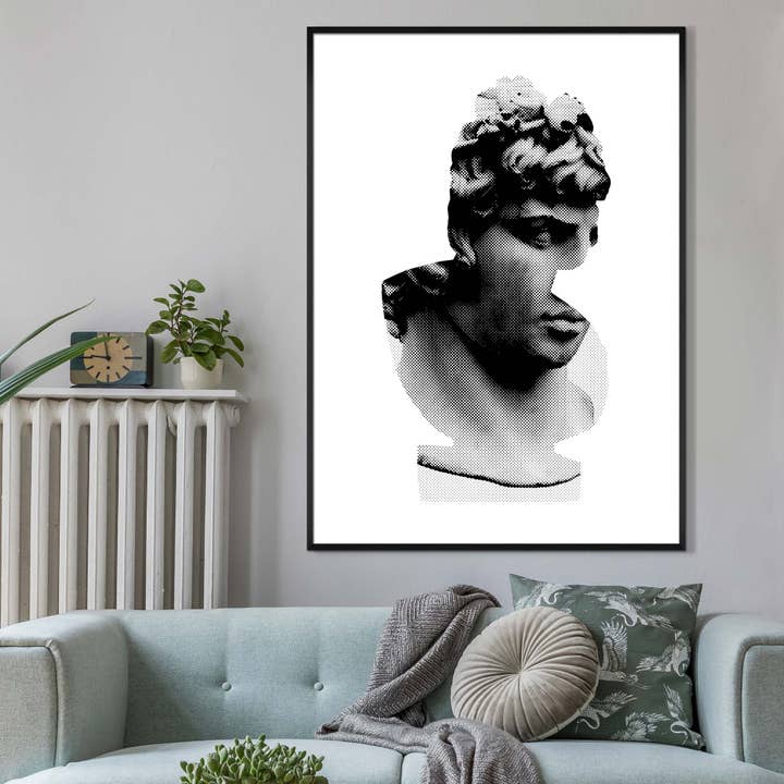 Bust 1 Black and White Print for wholesale by Ink & Drop