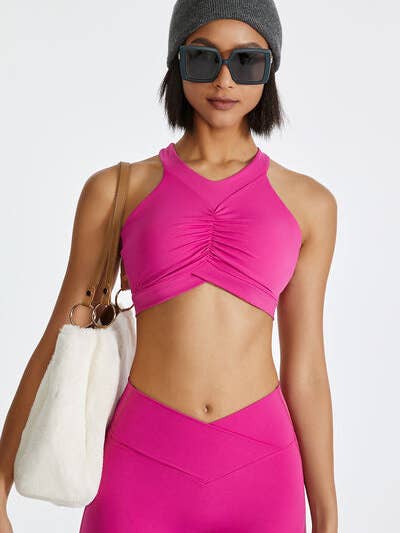 Ruched Crisscross Active Tank for wholesale by Beyond Apparel