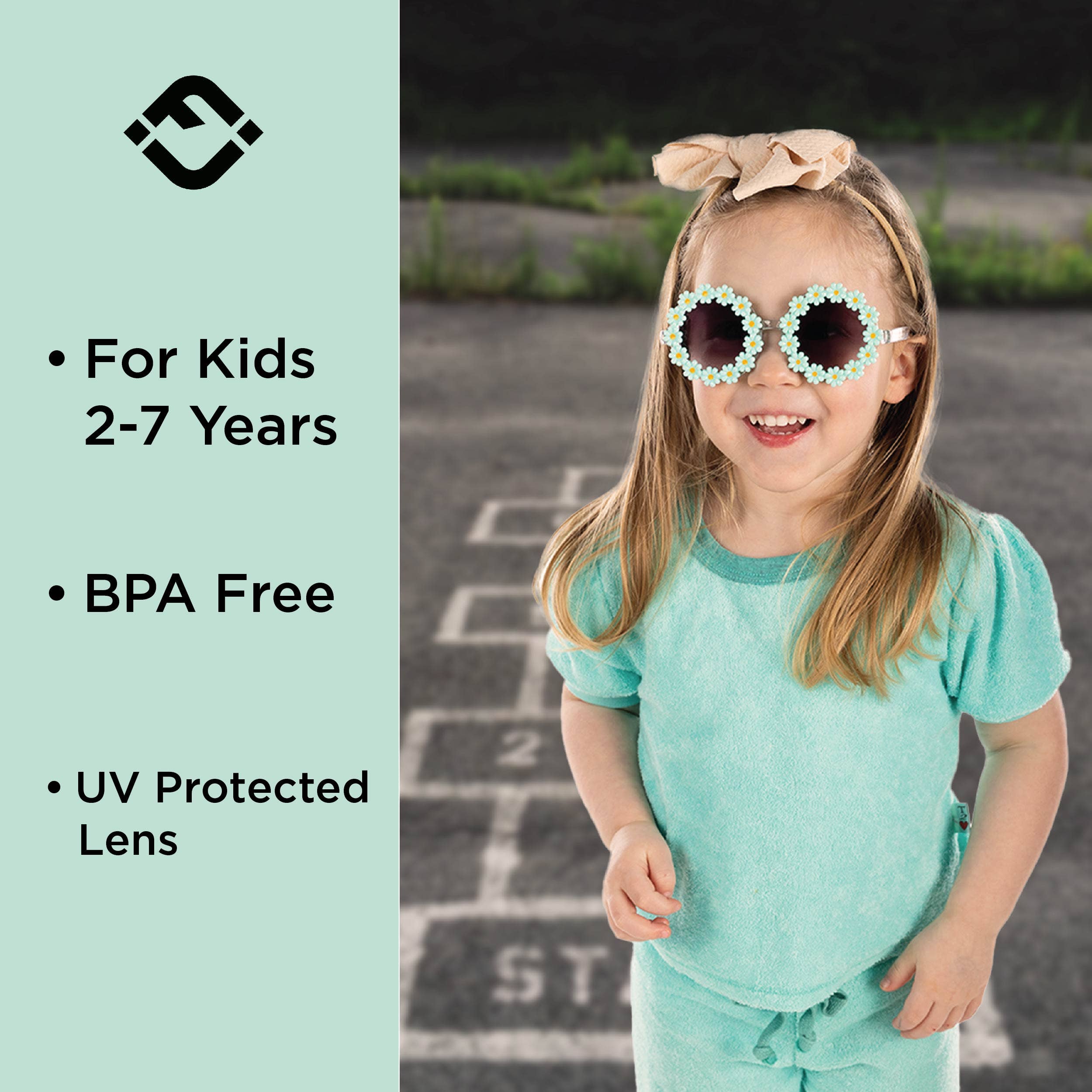 Funky Junque - Vente Lunettes de soleil – enfant - Lunettes de soleil pour enfants - Écaille de tortue (en forme de fleur)5