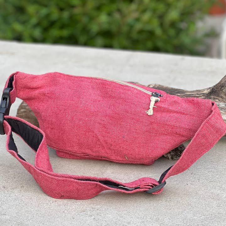 Lungta Imports - Wholesale Belt Bag - Women's - Eco-Friendly Boho Hippie Style Hemp Fanny Pack Hip Waist Bag15