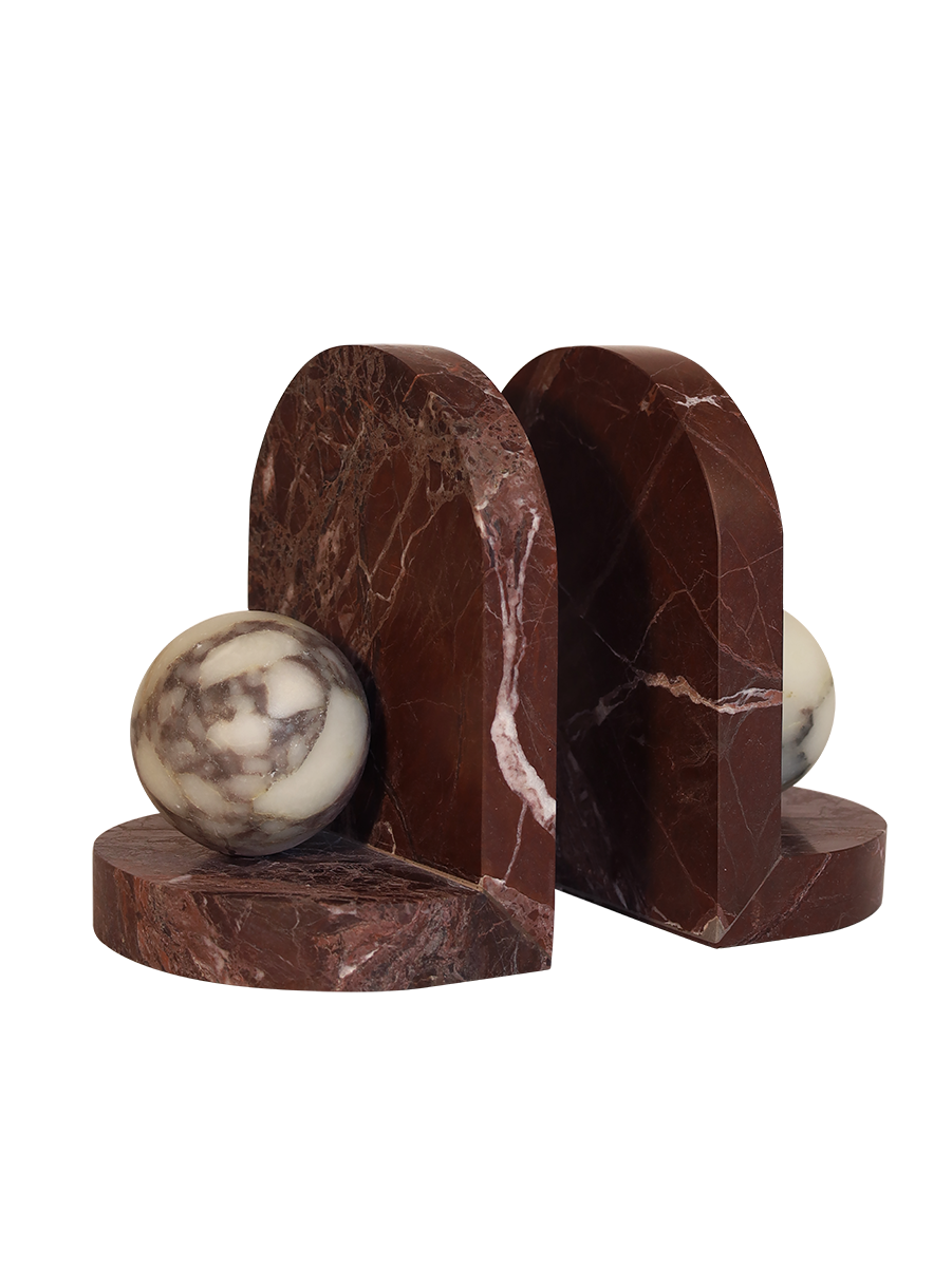 Merlot & Viola Blitz Marmor Bokstöd Merlot & Viola för wholesale på Faire0