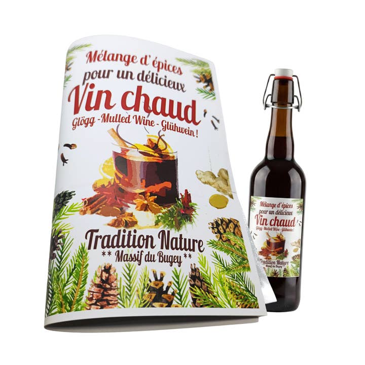 VIN CHAUD | Mélange pour 2 litres minimum Livret carton 50 g pour la vente par Tradition Nature