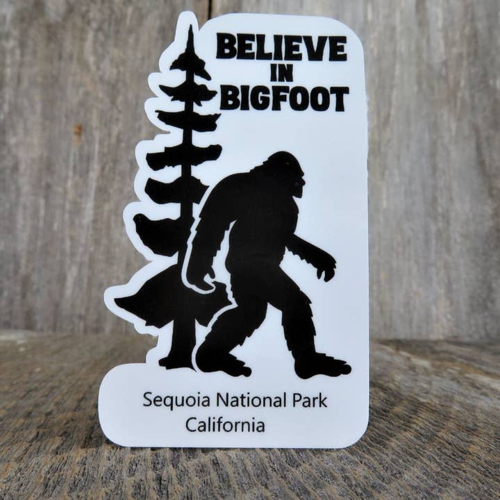 Kirk's Krafts - Wholesale Sticker - Sequoia National Park Sticker Believe in Bigfoot California Tall Tree Outdoors Waterproof Water Bottle Laptop Sticker3